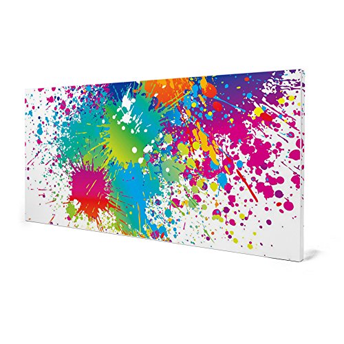 banjado – Pinnwand Magnettafel weiß 78cm x 37cm quer mit Motiv Farbspritzer - 4