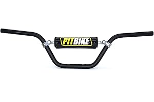 PPR PIT PRO RACING Motorcycle Handlebar 7/8" 22mm Motocross Moto Bar with Foam Pad For CRF YZF KXF KLX RMZ DRZ Dirt Pit Bike Use T6-6061 Aluminum (Black)