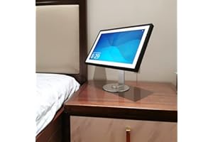 ATOPHK Echo Show 15 Stand girevole e inclinabile, realizzato solo per Echo Show 15 tre alberi rotanti. La base è realizzata in alluminio che rende il prodotto più bello e più lunga durata argento