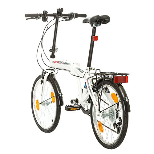 20 Zoll, Probike, Klapprad, Mountain, City, Fahrrad, Herren, Damen, Jugend, Universalgröße, 6 Gang Shimano Kettenschaltung, Folding System, STVO Beleuchtung, Komplett montiert - 6