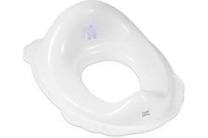 Hylat Baby Réducteur de toilettes pour enfants, utile pour l'apprentissage de la propreté, pour filles et garçons, matériau solide, caoutchouc antidérapant, Couleur : blanc - Motif : Yeti