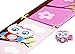 Kids Coat Hooks and Matching Height Chart for Owl Themed Girls Bedroom or Baby Nursery