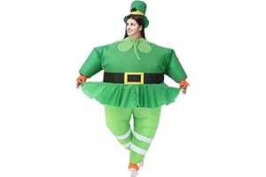 LATAFA Inflatable Costume Adult Funny Cosplay Party Costumes For Adult ST Patricks Day Costume Leprechan,Irish Costumes