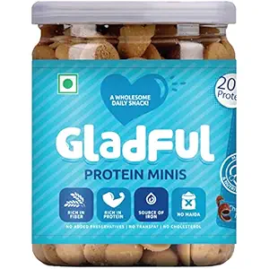 Gladful Chocolatey Protein Mini Cookies Biscuit For Kids And Families, Tasty & Healthy Daily Snack, No Maida, No Preservatives, 150Gm