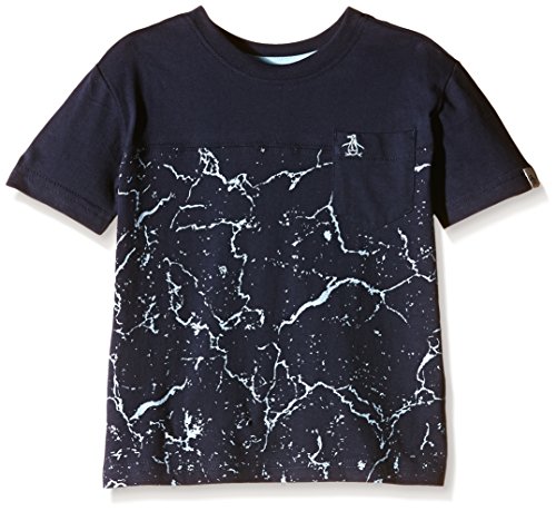 Original Penguin Baby-Boys T-Shirt, Dress Blue, 6-7 Years