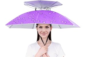 YANGSHINE Regenschirm Hut mit elastischem Band, Fischen Regenschirm Cap im Freien Falten Kopfbedeckung Regenschirm Hut