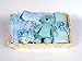 Gift Wrapped Blue Baby Shower Hamper - 12 Newborn Essentials
