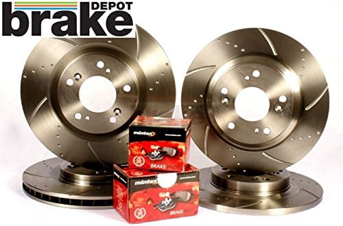 Front and Rear Grooved Brake Discs and Mintex Pads Mondeo MK III ST TDDi TDCi