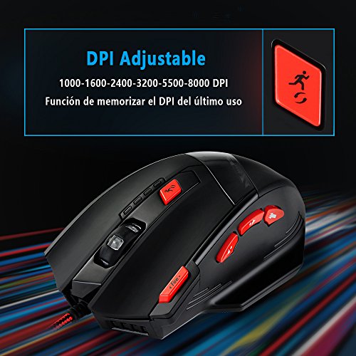 VICTSING Rat  n Inal  mbrico Bluetooth  Black 