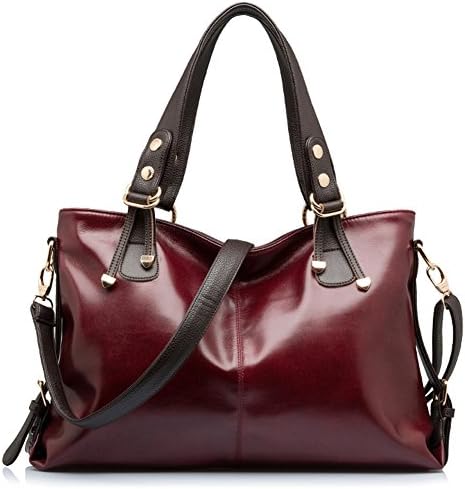 BlueVega European style Oil wax Genuine Leather Cowhide Fashion Women handbags shoulder bags