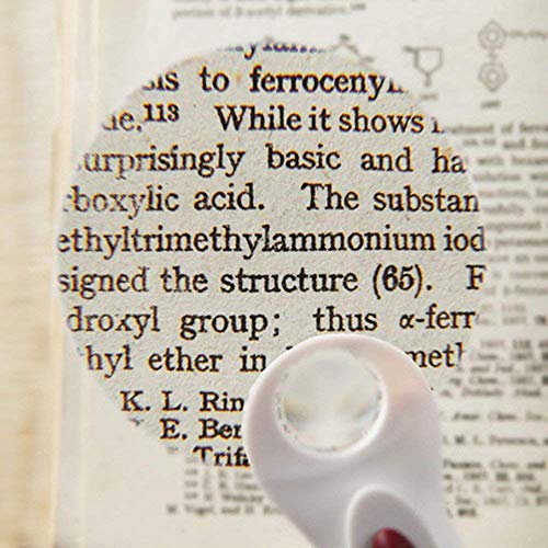 Handheld Magnifier 10x 20x with Led Lights Hd Old Man Children Reading Convenient Jewelry Identification Magnifying Mirror Illuminated Magnifying Glass Lupe (Color : Black)