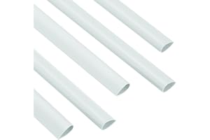 PATIKIL 30pz Barre Rilegatura, 8mm Dorsi Plastici Rilegatura Capacità 50 Fogli Formato A4 Raccoglitore per Relazioni a Forma Goccia per Copertina Relazione Curriculum, Bianco