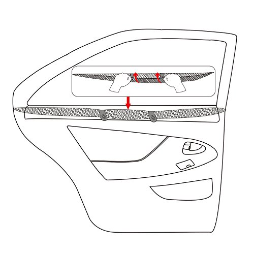 TFY Universal Baby-Sonnenblende für das Autoseitenfenster – schützt ihre Kinder vor Sonnenbrand – einlagiges Design -maximale Sicht – passt auf die meisten Autos, Jeep, Ford, Chevrolet, Buick, Audi, BMW, Honda, Mazda, Nissan und andere – 2 Stück (rechteckig Fenster) - 8