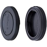 JJC Lens Posteriore Cap + Tappo Corpo per Fotocamere Sony NEX/Alpha Mirrorless e Obiettivo E Montate (1 Set)