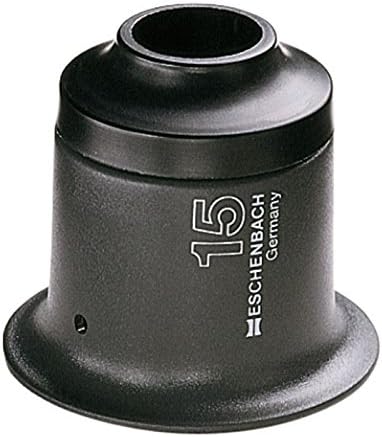 Eschenbach 1130 - Stone Magnifier, with 15x Magnification, Plastics of Low Flammability with Ventilation Hole Against fogging