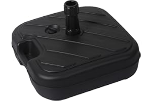 Parkland 22 Litre Black Plastic Parasol Base Garden Beach Patio Umbrella Parasol Sun Shade Weight Stand Holder Garden Patio Outdoor Furniture Accessory