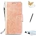 Produktbild TOUCASA Huawei Honor 7C Handyhülle,Huawei Y7 2018 Hülle, Brieftasche Flip case Halterung Kartenfächer extra Dünn Klapphülle Mode Retro Stilvoll für Huawei Honor 7C/Huawei Y7 2018(Roségold)
