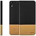 Produktbild zanasta Designs Tasche HTC Desire 728G Dual SIM, Hülle Flip Case Slim Schutzhülle Handytasche mit Kartenfach, Standfunktion | Schwarz