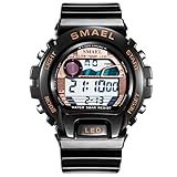 Adisaer Armbanduhr Männer Wasserdicht Wasserdicht Herrenuhr Multifunktional Schwarz Gold Outdoor Sportuhr Armbanduhr Automatikuhr