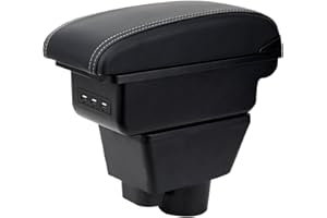 ‎YJYWZH YJYWZH für Opel Corsa F 2020-2025 Armlehnen Doppelschicht Mittelkonsole Große Aufbewahrungsbox mit 3 USB-Ladeanschluss