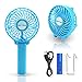 Produktbild USB Handventilator,MAYOGA Leise Tragbarer Ventilator Aufladbare Tischventilator,Faltbar Mini Ventilatoren Lüfter für Reisen Zuhause Büro Draußen mit Batterie 3 Modi der Windgeschwindigkeiten(Blau)