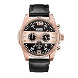 Mechanische Uhren HP3815 Herren Quarzuhr/Persönlichkeit Mode Trend Multifunktions/Seiko Uhr/Multi-Zeitzone/großes Zifferblatt/Lederband