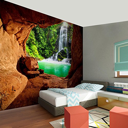 Fototapete Wasserfall 352 x 250 cm – Vliestapete – Wandtapete – Vlies Phototapete – Wand – Wandbilder XXL – !!! 100% MADE IN GERMANY !!! Runa Tapete 9071011c - 5