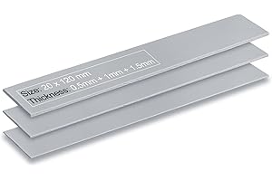 Aairhut 3 Stück Wärmeleitpads 13 W/m.k, M.2 SSD 70 x 20 mm, 0,5 mm + 1 mm + 1,5 mm, hocheffiziente Wärmeleitfähigkeit, Silikon-Kühlpads für Laptop, Kühlkörper, CPU, GPU, SSD, IC, LED-Kühler