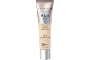 Maybelline New York, Base de Maquillaje con SPF50 y Antipolución, Dream Urban Cover, Tono: 116 Sesame, 30 ml