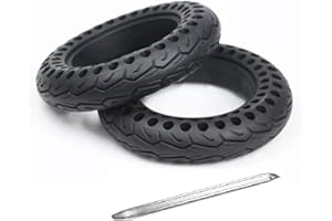 G.V.SHOP® 2pcs Roue Pleine de 10x2,125 pouces pour scooter électrique Vivobike S2 ​​​​Max, Vivobike S3 Max, caoutchouc solide, antidérapant, vous ne creverez plus jamais (2pcs+Levier)