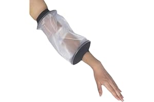 HKF HO KI HO Adult PICC Line Covers for Shower,Waterproof Cast Cover Arm & Elbow,Stretchy Neoprene Seal & Reusable PVC Cast Bags,30cmx22cm
