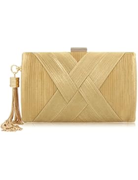 Flada Damen und Damen Satin Abendtaschen Hochzeit Kupplungen Handtaschen mit Quaste Anhänger