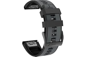 ISABAKE Strap for Garmin Fenix 7 / 6 / 5, EPIX 2, Quick Fit 22mm Silicone Watch Band for Approach S60/S62, D2 Delta, Forerunner 935/945