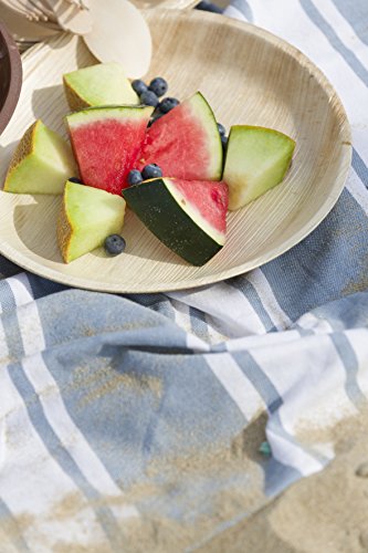 Extra große Stranddecke (180 x 240 cm) – Hamamtuch XXL – Schieferblau - 3