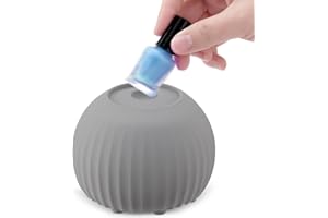 FOUR E'S SCIENTIFIC Vortex - Mini mélangeur de peinture Vortex gris - 5000 tr/min - Mélangeur de couleurs de laboratoire - Avec 100 boules de mélange pour vernis à ongles, gel de cils, encre