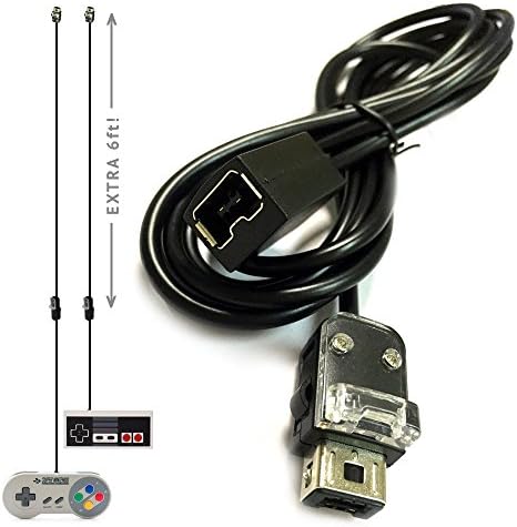 1.8M (6FT) NES &amp; SNES Mini Extension Lead Cable for Nintendo NES &amp; SNES Classic Mini - Black