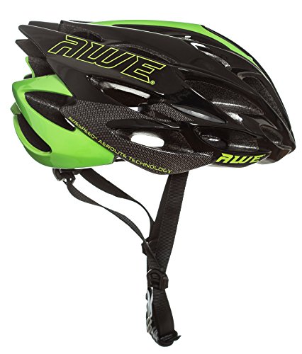 AWE® AWESpeed™ In-Mould Helm Erwachsene Männer Straßen-Radsport 58-61cm Schwarz-Grün-Carbon - 2