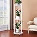 Produktbild LIANGLIANG Pflanzenregal Blumentreppen Blumenregal Eisen Handy Mobiltelefon 3-Tier Europäisch Wohnzimmer Balkon Innen Mit Rad, 39 * 115cm, 2 Farben (Farbe : Weiß)