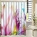 Produktbild Wasserdicht Pink Floral Duschvorhang 180x200cm mit 12 Duschvorhangringen