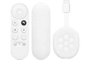 kwmobile 2 x silikonowe etui kompatybilne z Google Chromecast 2020 4K (not for new-Generation) - Pokrowiec ochronny na pilota do telewizora, antypoślizgowy, miękki, biały/biały