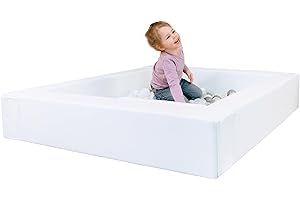 IGLU Soft Play Ball Pool Heaven for Toddlers 1-3 Foam Pit for Baby and Toddler Ball Pit Activities Indoor and Outdoor Large Softzone Kids' Ball pits in White Color (White)