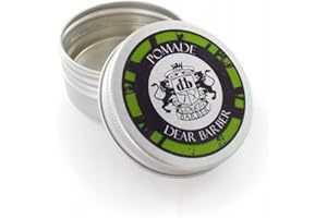Dear Barber MENS HAIR STYLING POMADE - Strong Hold & High Shine Finish | Controls Curly & Frizzy Hair, Water Based & Easily Washable, 20ml