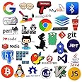 Sanmatic Adesivi per Computer Portatili Sticker Pack 108Pcs per linguaggi di Programmazione per sviluppatori includono Sticke