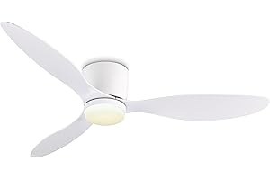 ycwdcz Ø106 cm Deckenventilator mit Beleuchtung, Reversibel DC Motor, Deckenlampe mit Ventilator Leise 6 Gang mit Timer, 3 CCT wählbar, Deckenleuchte mit Ventilator für Schlafzimmer, Wohnzimmer, Weiß