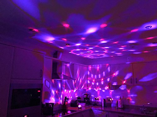 NIUBIER Discokugel Partylicht Discolicht led Disco Lichteffekte mit Fernbedienung-7 Farbe RGB Dj Licht Beleuchtung mit 3W, Musik-Modus und Auto-Modus DJ Party Licht Discokugel Bühnenbeleuchtung Led für Disco, Bar, Geburtstag party, Heimparty,Halloween, Hochzeit,Kinder Party, Tanzfläche und vieles mehr - 8