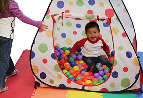YIMANâ„¢ Large Portable and Durable Polka Dot Kids Playpen Ball Pit Indoor and Outdoor Easy Folding Play House Children Toy Play Tent for Kids (Capping tent)