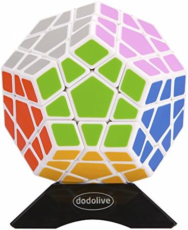 Dodolive® 12 Faces 3 Layers Magic Plastic Cube 3x3 Speed Twist Polyhedron Puzzle Cube Toy Color White