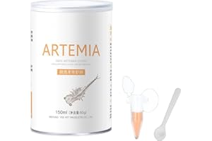 CAOXHENR 150 ml acuario eclosión trópico pescado alimento artemia descascarado huevos salmuera camarón descascarado huevos para alimentar peces bebé tanque suministros