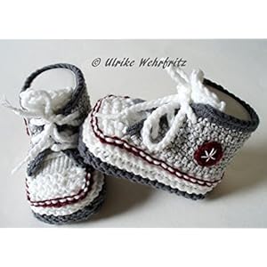 Babyschuhe Turnschuhe gestrickt gehäkelt