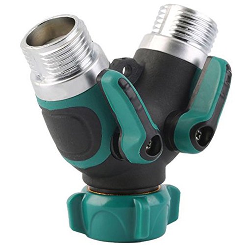 Preisvergleich Produktbild Morehappy7 3 / 10,2 cm Garten Schlauch Splitter, 2 Wege Y Schlauchverbinder mit Bequemen Gummierte Grifffläche für Rasen Bewässerung Double-Pass Splitter Landwirtschaft Garten Zubehör